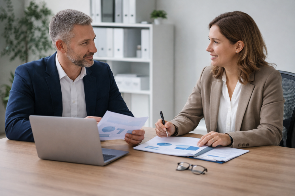 Equipo de Nova Finance Corp trabajando juntos